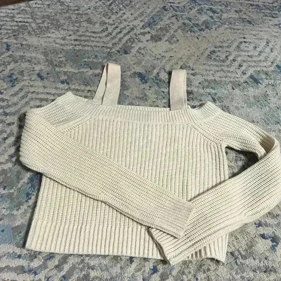 Intermix white wool/cashmere sweater small - Picture 3 of 5